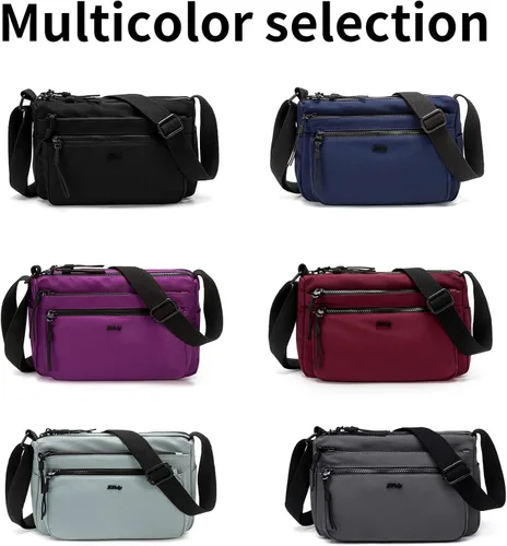 Miniatura 6 de ETidy Bolso de hombro casual de nailon para mujer, impermeable, ligero, bolso cruzado