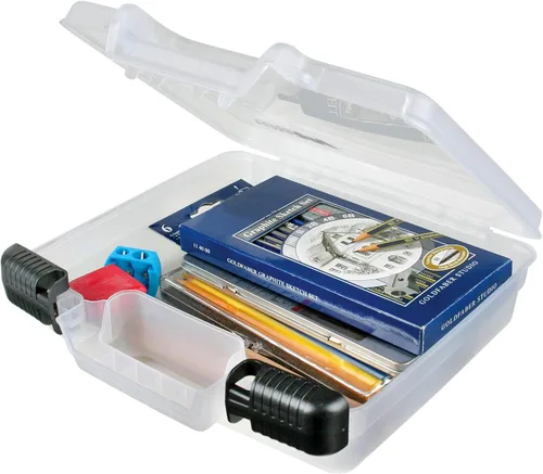 ArtBin 6972AB - Estuche para transporte de pinturas de 10 pulgadas (25,4 cm) con vista rápida, organizador portátil para arte y manualidades con