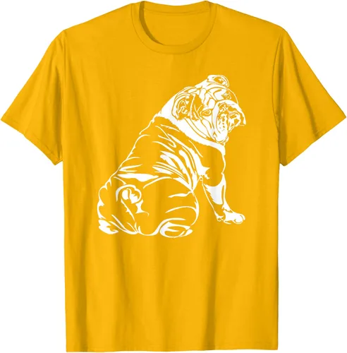 Miniatura 85 de Gracioso Bulldog Inglés playera perro Hund playera regalo, Azul (Heather blue)