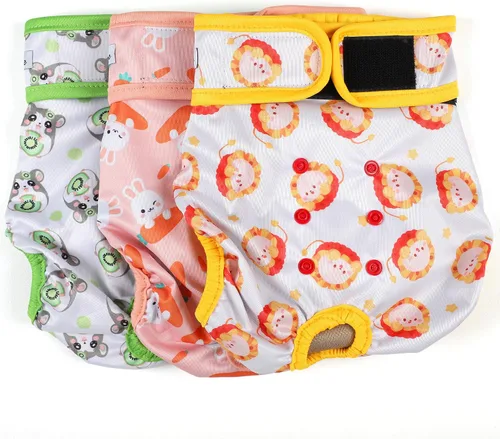 Miniatura 17 de Pañales lavables para perras – Pañales reutilizables de primera calidad para perras en celo – Pañales para perras altamente absorbentes