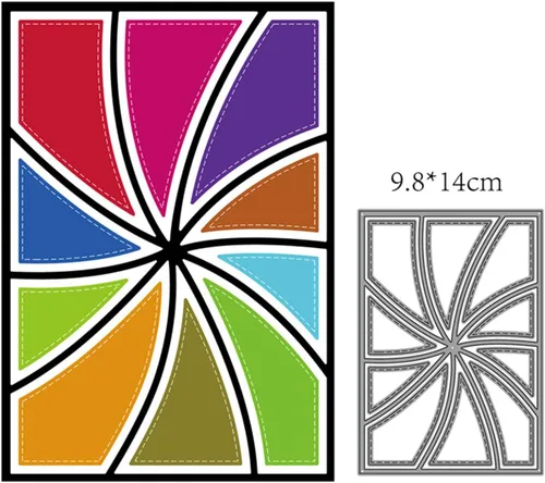 Miniatura 7 de Plantillas de corte con marco de fondo 3D, plantillas metálicas para álbumes de recortes, herramientas de manualidades, plantilla de repujado