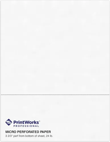 Miniatura 18 de PrintWorks Papel perforado profesional de 3 partes de 8.5 x 11 pulgadas, perfecto para W-2, 1099 y uso llamativo, fabricado en los Estados Unidos