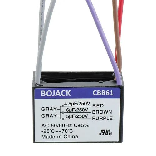 Miniatura 8 de BOJACK CBB61 4uF+5uF+6uF 250V AC Ventilador de techo Condensador de arranque para compatible con Harbor Breeze & New Tech 5 Wire