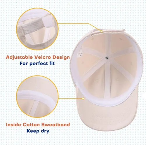 Miniatura 55 de Peecabe Gorra de béisbol para niños pequeños, unisex, de algodón, ajustable, para bebés, niños, gorra de béisbol para niñas de 1 a 5 años