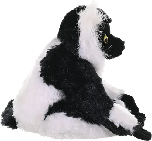 Miniatura 6 de Wild Republic Black and White Lemur, Cuddlekins Mini, animal de peluche, 8 pulgadas, regalo para niños, juguete de peluche, botellas de agua