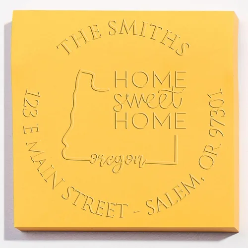 Miniatura 179 de Sello en relieve de dirección personalizado para nuevos propietarios de viviendas, sello redondo de 1-5/8 para dirección de casa, estampado