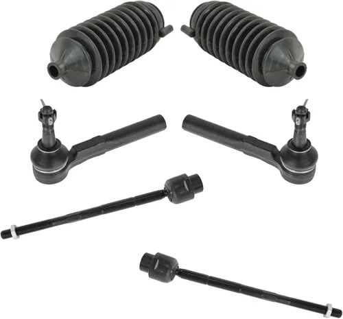 Miniatura 21 de TRQ Kit de dirección interior y exterior para lado del conductor y del pasajero delantero, con cremallera de dirección y fuelle de piñón compatible