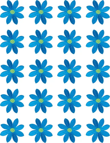 Miniatura 16 de 20 piezas de 2.7 pulgadas de margaritas grandes para planchar, apliques florales bordados para ropa, cortina, almohada, manta, adornos, zapatos