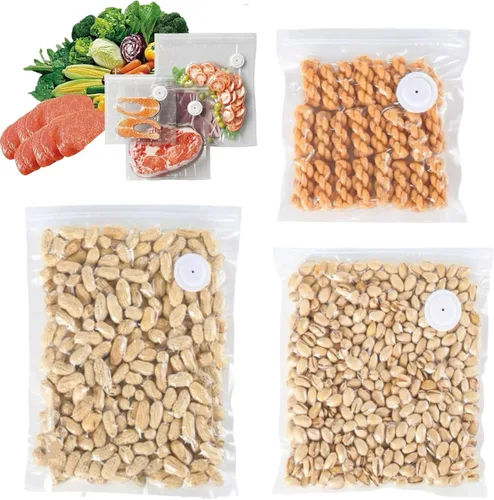 Bolsa selladora al vacío reutilizable para guardar alimentos, 30 bolsas de almacenamiento de alimentos sin BPA, 5 veces más frescas, congelador,