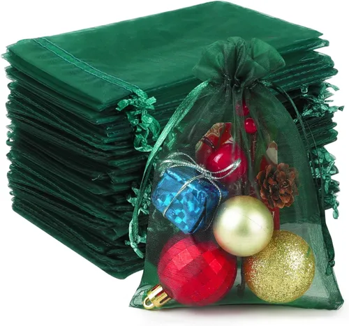 Miniatura 12 de HRX Package Bolsas de organza de 4 x 6 pulgadas, 100 unidades, bolsas de malla para joyas, bolsas de regalo con cordón para dulces, bolsitas