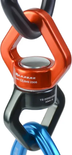 Miniatura 2 de Columpio giratorio de 30 kN, dispositivo giratorio de 360 ° certificado CE, accesorio colgante silencioso para columpio de árbol, danza aérea