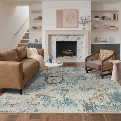 Miniatura 2 de BEIMO Alfombras de área de 6 x 9 pies para sala de estar, dormitorio, alfombra moderna y abstracta lavable a máquina, alfombra grande suave de pelo