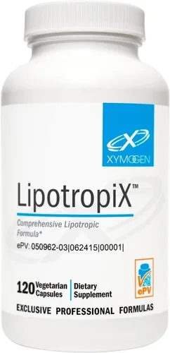 XYMOGEN LipotropiX - Fórmula de colina, taurina y metionina - Apoyo al metabolismo del hígado y los lípidos - Vegano, sin gluten y sin OMG - 120