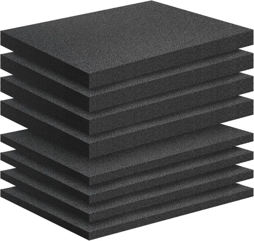 Paquete de 8 almohadillas de espuma de polietileno para embalar hojas de espuma, 2 tamaños, insertos de amortiguación de alta densidad cortables,