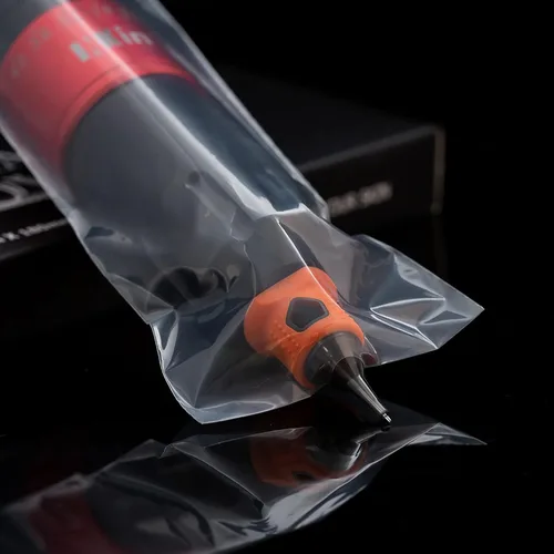 Miniatura 2 de INKin Fundas para máquina de tatuaje, 200 unidades (2.4 x 7 pulgadas), bolsas desechables para bolígrafo de tatuaje, fundas blancas transparentes