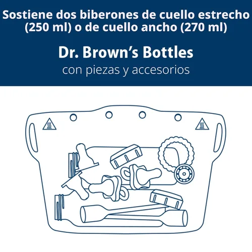 Miniatura 7 de Bolsa de esterilización de microondas a vapor Dr. Brown's para biberones, piezas de bomba de pecho y otros accesorios para niños, 100% silicona