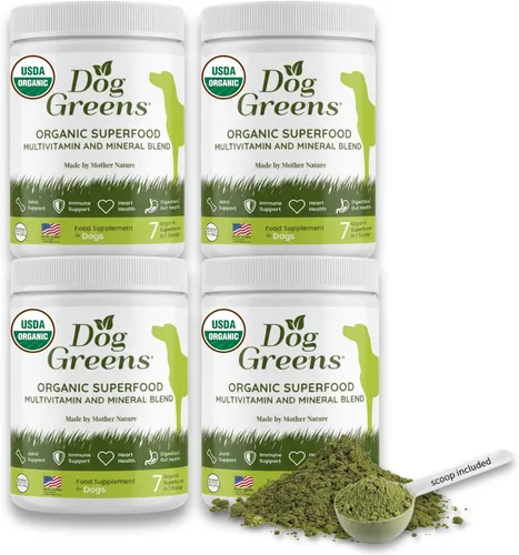 Suplemento orgánico a base de plantas para la piel, el abrigo, la salud digestiva e inmunológica en perros (12 onzas); natural, holístico y aprobado