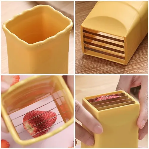Miniatura 3 de Generic 3 piezas de cortador de tazas – Nueva taza de acero inoxidable para cortar frutas y verduras, multiusos, fresa, plátano, ensalada fresca