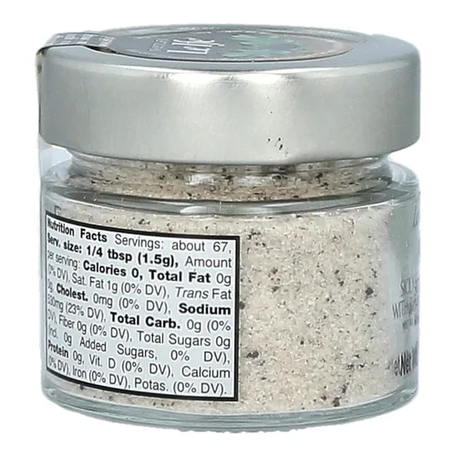 Miniatura 4 de Sicilia - Botella de vidrio de sal marina con trufa negra (3.52 onzas) TARTUFI LE IFE
