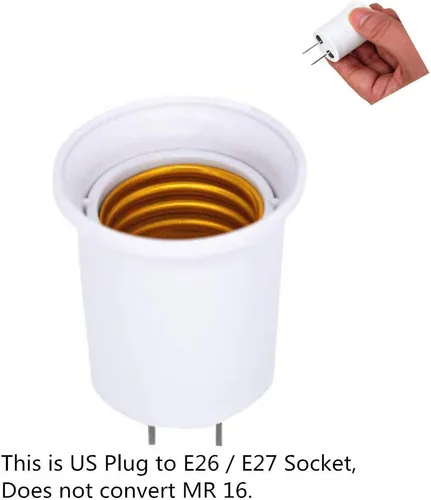 Miniatura 6 de Enchufe de bombilla estándar E26/E27 que convierte la toma de corriente a adaptador de enchufe de lámpara, enchufe de CA a E26 soporte de lámpara