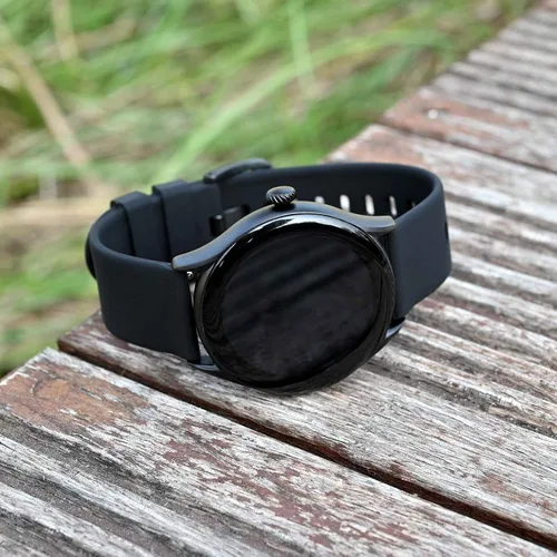 Miniatura 8 de BISONSTRAP Correas de reloj de silicona, correas de reloj delgadas con liberación rápida, 0.787 in, negro con hebilla negra