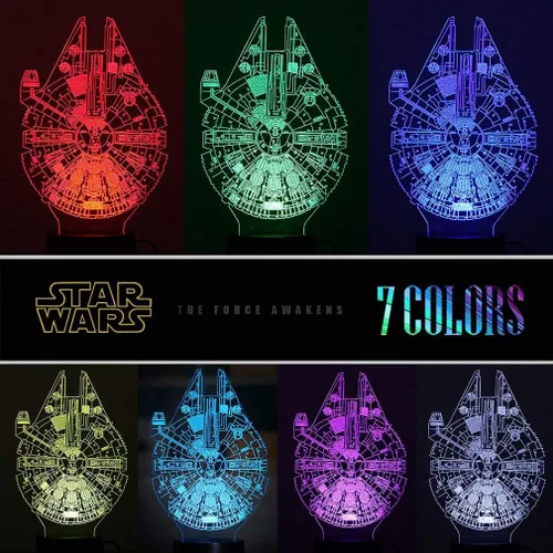 Miniatura 4 de Manco 3 patrones de 16 colores 3D luz nocturna regalos de cumpleaños para fans