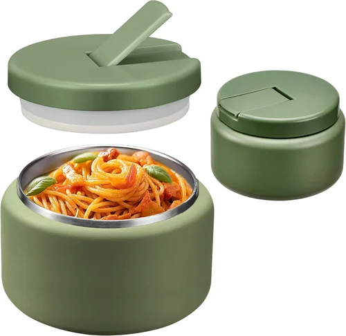 Miniatura 16 de Termo de sopa de 26 onzas para comida caliente para niños con tapa de hebilla, frasco de comida aislado al vacío de boca ancha a prueba de fugas