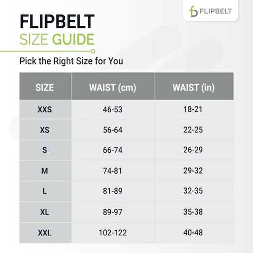 Miniatura 7 de FlipBelt Cinturón para correr con cremallera, riñonera para fitness y correr, empresa estadounidense Negro