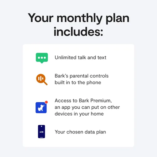 Miniatura 3 de Teléfono Bark - El teléfono más seguro para niños y adolescentes - Monitorea mensajes de texto, redes sociales y más - Controles parentales a prueba