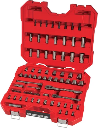 Miniatura 2 de CRAFTSMAN Juego de herramientas mecánicas, accionamiento de 1/4" y 3/8", SAE/métrica, 81 piezas (CMMT82335L)
