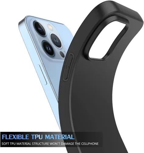 Miniatura 3 de Funda Puxicu para iPhone 12 Pro Max, cubierta protectora de TPU mate suave de diseño delgado para iPhone 12 Pro Max, negra