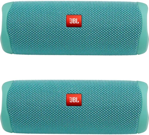 JBL Flip 5 Bundle, Verde azulado (Paquete de 2)