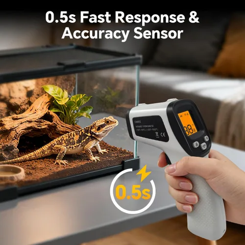 Miniatura 2 de Pistola termómetro digital infrarroja para cocinar, barbacoa, horno de pizza, termómetro infrarrojo láser con retroiluminación, -58℉~1022℉(-58.0