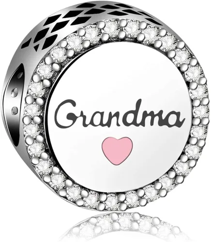 LUXILLA Abalorio de plata de ley 925 para madre, hija, abuela, para familia, amor, madre, hija, abuela, para pulseras, collares, dijes, joyas,
