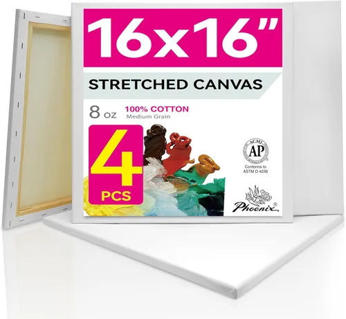 Miniatura 29 de PHOENIX - Lienzos de algodón blanco con bastidor para pintar, perfil de 5/8 pulgadas, imprimado triple para pinturas al óleo y acrílicas, 10x20