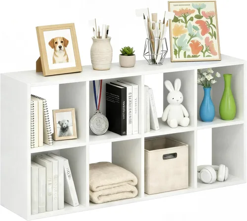 Miniatura 11 de Organizador de almacenamiento de 9 cubos, estantería reversible, estantería de cubo abierta, almacenamiento moderno grande para sala de estar
