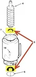 Ice-O-Matic 1011380-02 Sello de agua (pieza de repuesto interna de la máquina de hielo)