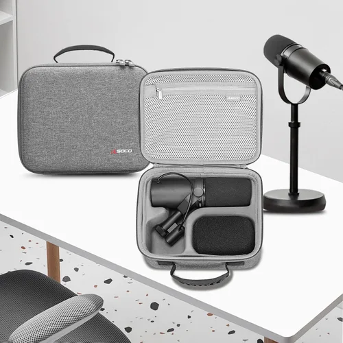 Miniatura 8 de RLSOCO Funda para micrófono dinámico vocal Shure SM7B/micrófono USB para podcast Shure MV7 Gris