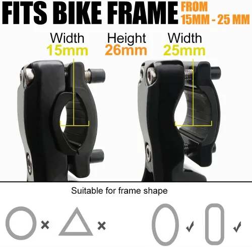 Miniatura 5 de TOPCABIN Soporte ajustable de aleación de aluminio para bicicleta, negro, para bicicletas de 24 a 28 pulgadas