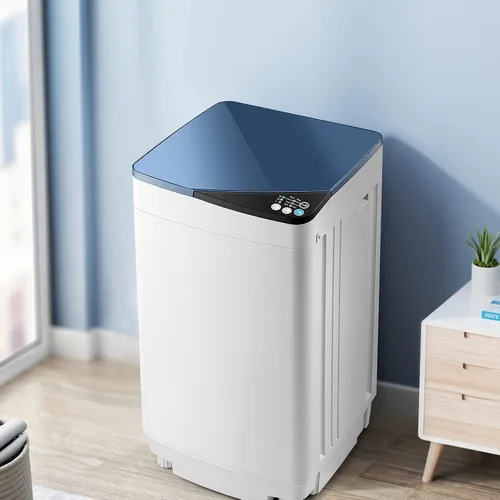 Miniatura 8 de Casart - Lavadora portátil con capacidad de peso de 7.7 libras, lavadora y secadora completamente automática (azul y blanco)