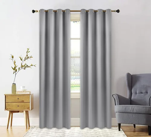 Miniatura 30 de PI Cortinas opacas para dormitorio, tratamiento de ventana con aislamiento térmico de anillo superior, cortinas oscurecedoras de habitación