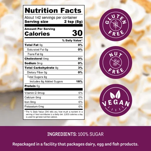 Miniatura 2 de Judee's Superfine - Azúcar en polvo de 2.5 libras, sin gluten y sin frutos secos, también conocido como azúcar de panadería, hornea productos