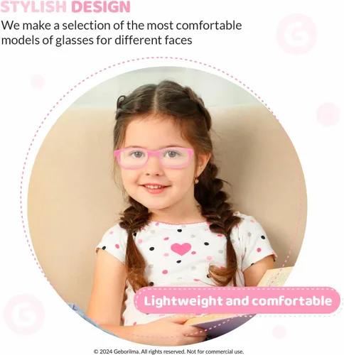 Miniatura 5 de Lentes de marco flexible para niños pequeños, lentes irrompibles para niños de 1 a 3 años, lentes graduados flexibles, marcos de anteojos para niños