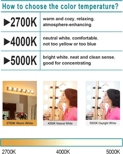 Miniatura 7 de Paquete de 8 bombillas LED de color blanco cálido para baño, equivalente a 120 V 60 vatios, base media E26, bombillas redondas de tocador, bombillas