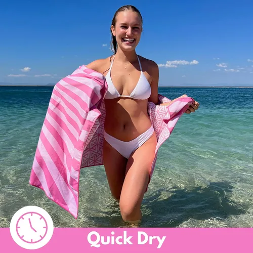 Miniatura 7 de ECCOSOPHY - Toalla de playa de microfibra a prueba de arena, de secado rápido, ligera, superabsorbente, perfecta para piscina, viajes, crucero