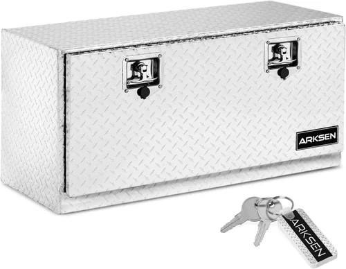 Miniatura 14 de ARKSEN - Caja de herramientas de aluminio con placa de diamante de 36 pulgadas, para camioneta, cuatrimoto, remolque, con cerradura y llave