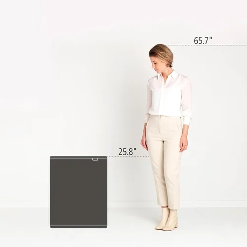 Miniatura 7 de Brabantia Bo Touch Top Cubo de Basura - 1 x Cubo de 16 Galones (Blanco) Cubo de Basura y Reciclaje de Cocina con Apertura/Cierre Suave