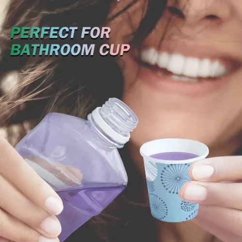 Miniatura 5 de Clawsoff Paquete de 300 vasos de papel de 3 onzas, vasos desechables para baño, vasos pequeños para enjuague bucal, mini vasos de papel de 3 onzas