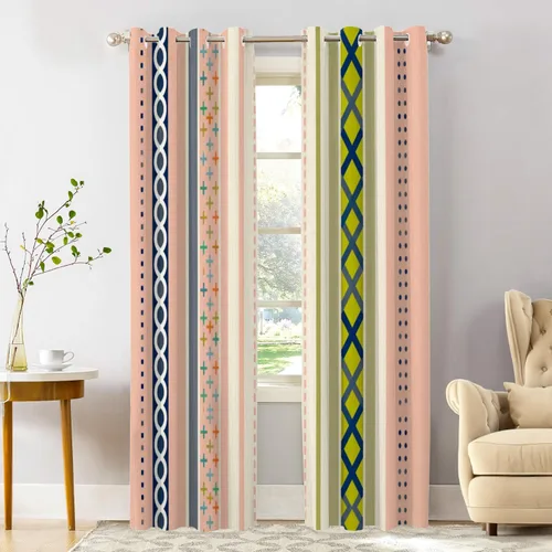 Miniatura 96 de Shrahala Cortinas de hojas de arce otoñales para ventanas de cocina, hojas rojas ardientes, fondo marrón, paneles de cortina de ventana de poliéster