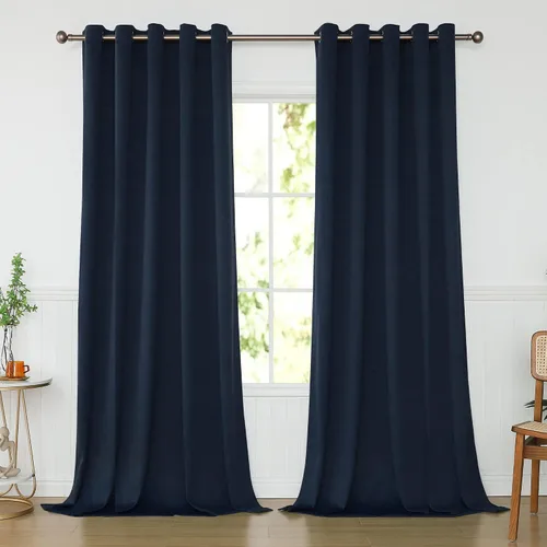 Miniatura 107 de KEQIAOSUOCAI Cortinas rosa bebé de 63 pulgadas para habitación de niñas - Con aislamiento térmico que oscurece la habitación, cortinas de ventana
